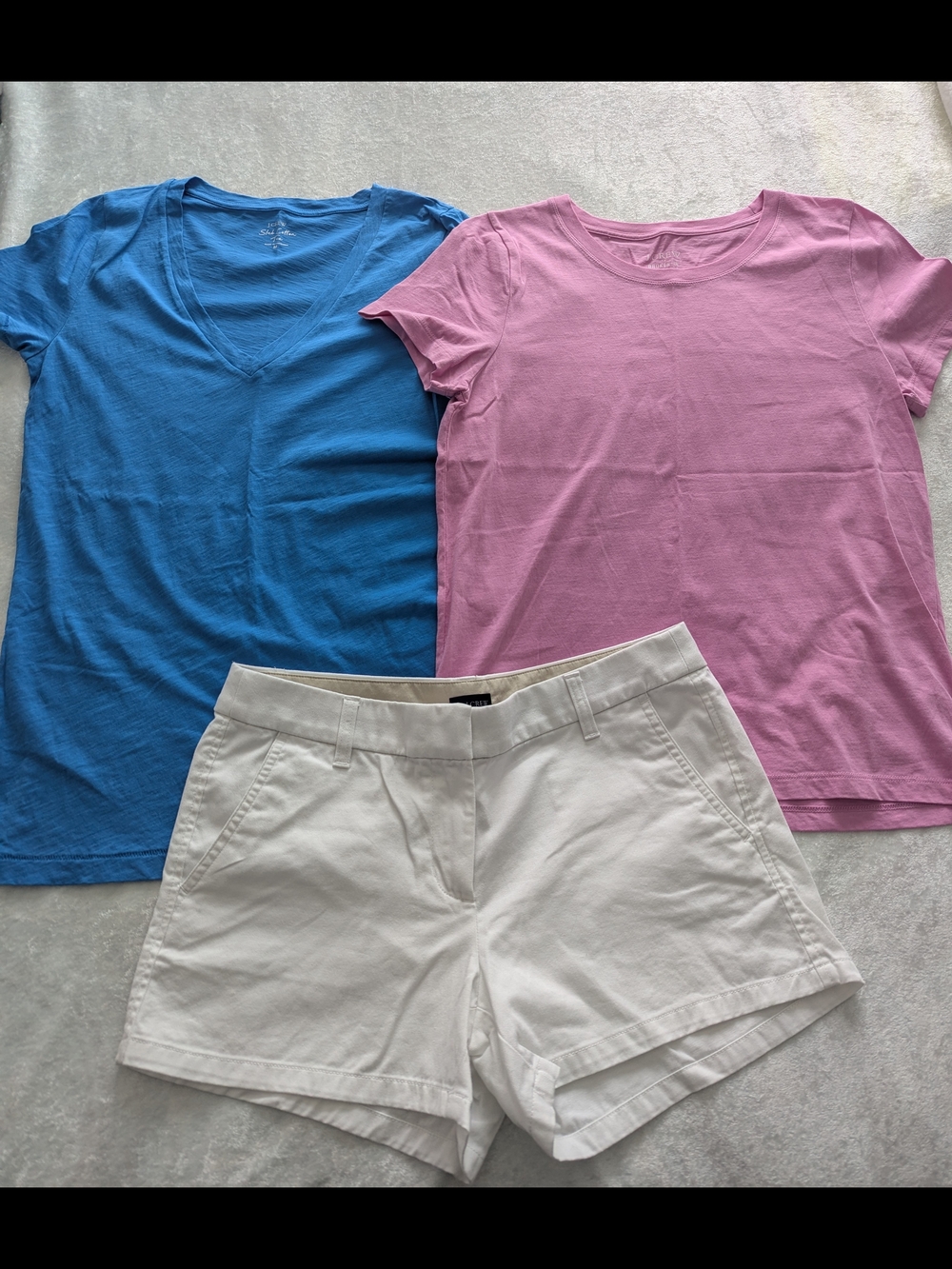 J. Crew White Shorts and T-shirt BUNDLE